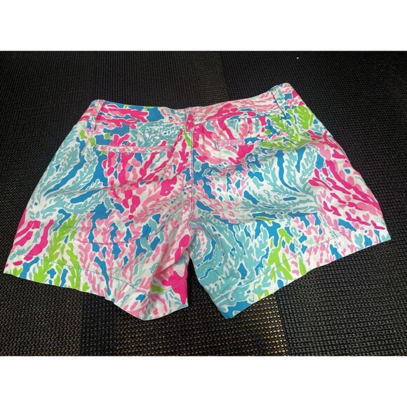 Lilly Pulitzer The Callahan Shorts Lets Cha Cha Multicolored Size 0 Blue / Pink - Picture 7 of 7